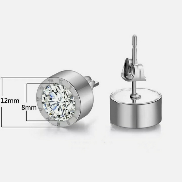 💙Stainless Steel Rose Gold & Blue Crystal Studs💙 - Picture 2 of 2